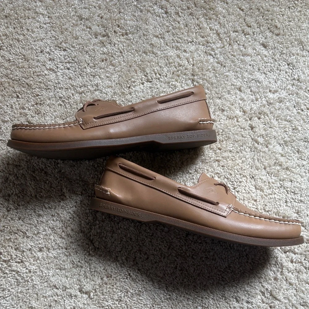 Men's Sperry Top Sider Brown Leather Boat Shoes
